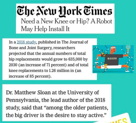 New York Times future of joint replacement surgery