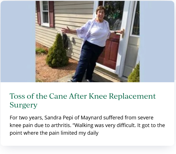 Toss of the Cane After Knee Replacement Surgery